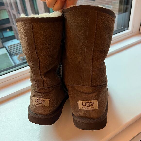 Ugg Australia Zip Tall Boots Sheepskin Girls Youth Size 4 / Size 5.5 - 6 W - Picture 4 of 8